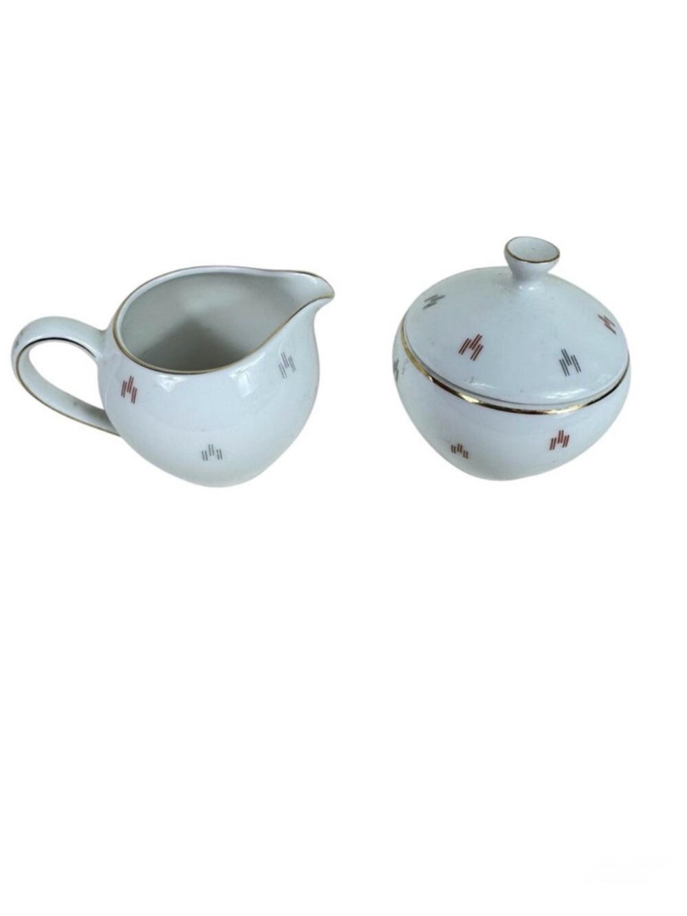 Vintage Schumann Arzberg 58 China Creamer Pitcher Sugar Dish Set